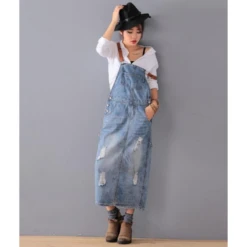 Robe Coréenne Dungarees Jean™ -Mode Vêtements Boutique 2