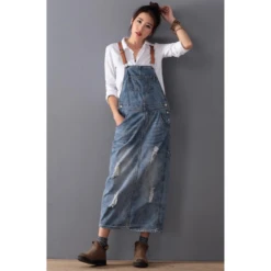 Robe Coréenne Dungarees Jean™ -Mode Vêtements Boutique 4
