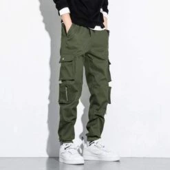 Pantalon Coréen STREET™ -Mode Vêtements Boutique hallyu street 6xl vert pantalon coreen street 16703474368535