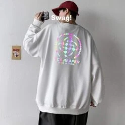 Sweatshirt Coréen REAPER™ -Mode Vêtements Boutique hallyu street blanc 5xl sweatshirt coreen reaper 16671000395799
