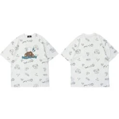 T-Shirt Coréen BEARUS™ -Mode Vêtements Boutique hallyu street blanc l t shirt coreen bearus 27990662742039