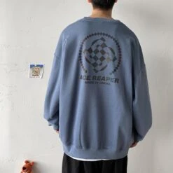 Sweatshirt Coréen REAPER™ -Mode Vêtements Boutique hallyu street bleu m sweatshirt coreen reaper 16671000264727