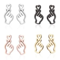 Boucles D'oreilles Love Heart™ -Mode Vêtements Boutique hallyu street boucles d oreilles boucles d oreilles love heart 13216614318103