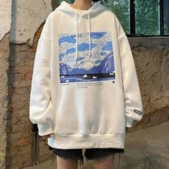 Hoodie Coréen HEAVENCLOUD™ -Mode Vêtements Boutique hallyu street hoodies blanc m hoodie coreen heavencloud 16727539810327