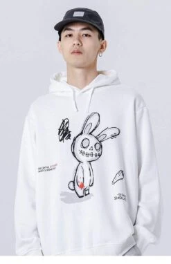 Hoodie Coréen EVILRABBIT™ -Mode Vêtements Boutique hallyu street hoodies hoodie coreen evilrabbit 16681452371991