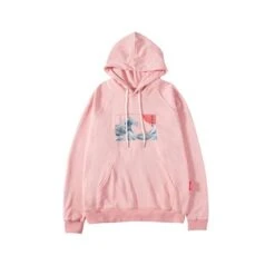 Hoodie Japonais KANAGAWA™ -Mode Vêtements Boutique hallyu street hoodies rose l hoodie japonais kanagawa 16694064087063