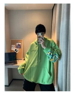 Hoodie Coréen STREETY™ -Mode Vêtements Boutique hallyu street hoodies vert m hoodie coreen streety 16671152111639