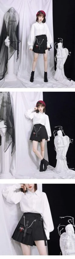 Jupe Coréenne HARAJUKUxHEM™ -Mode Vêtements Boutique hallyu street jupes courtes jupe harajukuxhem 13420088623127