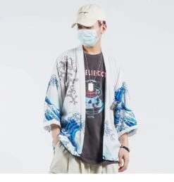 Kimono Japonais KANAGAWA™ -Mode Vêtements Boutique hallyu street kimono japonais kanagawa 16692201291799