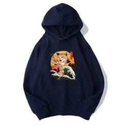 Hoodie Coréen CATSURFING™ -Mode Vêtements Boutique hallyu street navy m hoodie coreen catsurfing 27967286018071