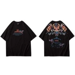 T-Shirt Coréen HEATHANS™ -Mode Vêtements Boutique hallyu street noir xl t shirt coreen flowerflow 16761547653143