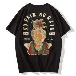 T-Shirt Coréen NPNGAIN™ -Mode Vêtements Boutique hallyu street noir xxl t shirt coreen npngain 27987078086679