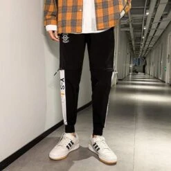 Pantalon Coréen TROUBLE™ -Mode Vêtements Boutique hallyu street pantalons xxxl noir pantalon coreen trouble 16704559448087