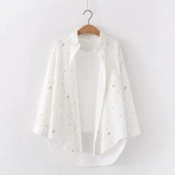 Chemise Coréenne STARY™ -Mode Vêtements Boutique hallyu street sweatshirts blanc l chemise coreenne stary 16647392657431