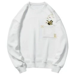 Sweatshirt Coréen Brodé SPACY™ -Mode Vêtements Boutique hallyu street sweatshirts blanc xxl sweatshirt coreen brode spacy 16684111167511