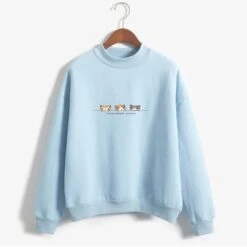 Sweatshirt Coréen CATNEST™ -Mode Vêtements Boutique hallyu street sweatshirts bleu xxl sweatshirt coreen catnest 27952747610135