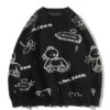 Pullover Coréen TEDDYZ™ -Mode Vêtements Boutique hallyu street sweatshirts noir xxl pullover coreen teddyz 16655039561751