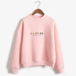 Sweatshirt Coréen CATNEST™ -Mode Vêtements Boutique hallyu street sweatshirts rose xxl sweatshirt coreen catnest 27952749805591