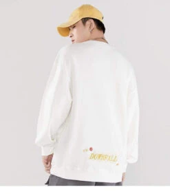 Sweatshirt Coréen Brodé SPACY™ -Mode Vêtements Boutique hallyu street sweatshirts sweatshirt coreen brode spacy 16684110905367