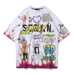T-Shirt Coréen DMNEY™ -Mode Vêtements Boutique hallyu street tshirts blanc xxl tshirt dmney 13717939814423