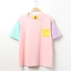 T-Shirt Coréen EXO & BTS Pastel Patches™ -Mode Vêtements Boutique hallyu street tshirts rose xxl t shirt coreen exo bts pastel patches 3916259622935