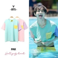 T-Shirt Coréen EXO & BTS Pastel Patches™ -Mode Vêtements Boutique hallyu street tshirts t shirt coreen exo bts pastel patches 3916259065879