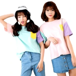 T-Shirt Coréen EXO & BTS Pastel Patches™ -Mode Vêtements Boutique hallyu street tshirts t shirt coreen exo bts pastel patches 3916259131415