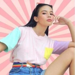 T-Shirt Coréen EXO & BTS Pastel Patches™ -Mode Vêtements Boutique hallyu street tshirts t shirt coreen exo bts pastel patches 3916259786775