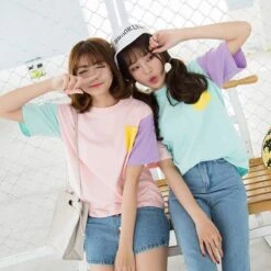 T-Shirt Coréen EXO & BTS Pastel Patches™ -Mode Vêtements Boutique hallyu street tshirts t shirt coreen exo bts pastel patches 3916259852311