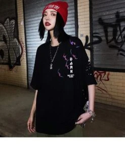 T-Shirt Coréen DARK Ocean™ -Mode Vêtements Boutique hallyu street tshirts tshirt dark ocean 13692513255447