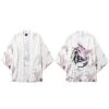 Kimono Japonais Pinky Soul™ -Mode Vêtements Boutique hallyu street vestes blanc xxl veste kimono pinky soul 13692506603543