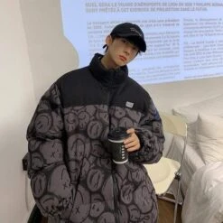 Manteau Coréen DOODLZY™ -Mode Vêtements Boutique hallyu street vestes gris l manteau coreen doodlzy 16737614921751