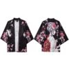 Kimono Japonais Geisha™ -Mode Vêtements Boutique hallyu street vestes noir l veste kimono geisha 13696877821975