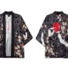 Kimono Japonais PEACE™ -Mode Vêtements Boutique hallyu street vestes noir l veste kimono peace 13692484124695