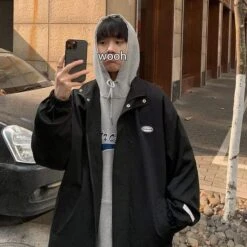 Veste Coréenne WHITED™ -Mode Vêtements Boutique hallyu street vestes noir xxl veste coreenne whited 16748048154647