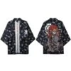 Kimono Japonais Cat Officer™ -Mode Vêtements Boutique hallyu street vestes noir xxl veste kimono cat officer 13692503293975
