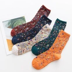 Chaussettes Coréennes Floral Ethnic™